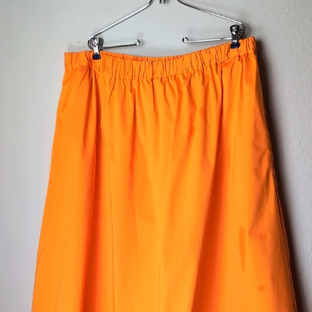 For Love & Lemons Vibrant Orange Women's 2x Midi Skirt Clementine Dazzle 2